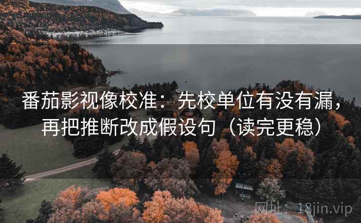 番茄影视像校准：先校单位有没有漏，再把推断改成假设句（读完更稳）