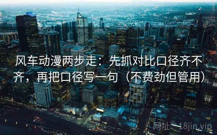 风车动漫两步走：先抓对比口径齐不齐，再把口径写一句（不费劲但管用）